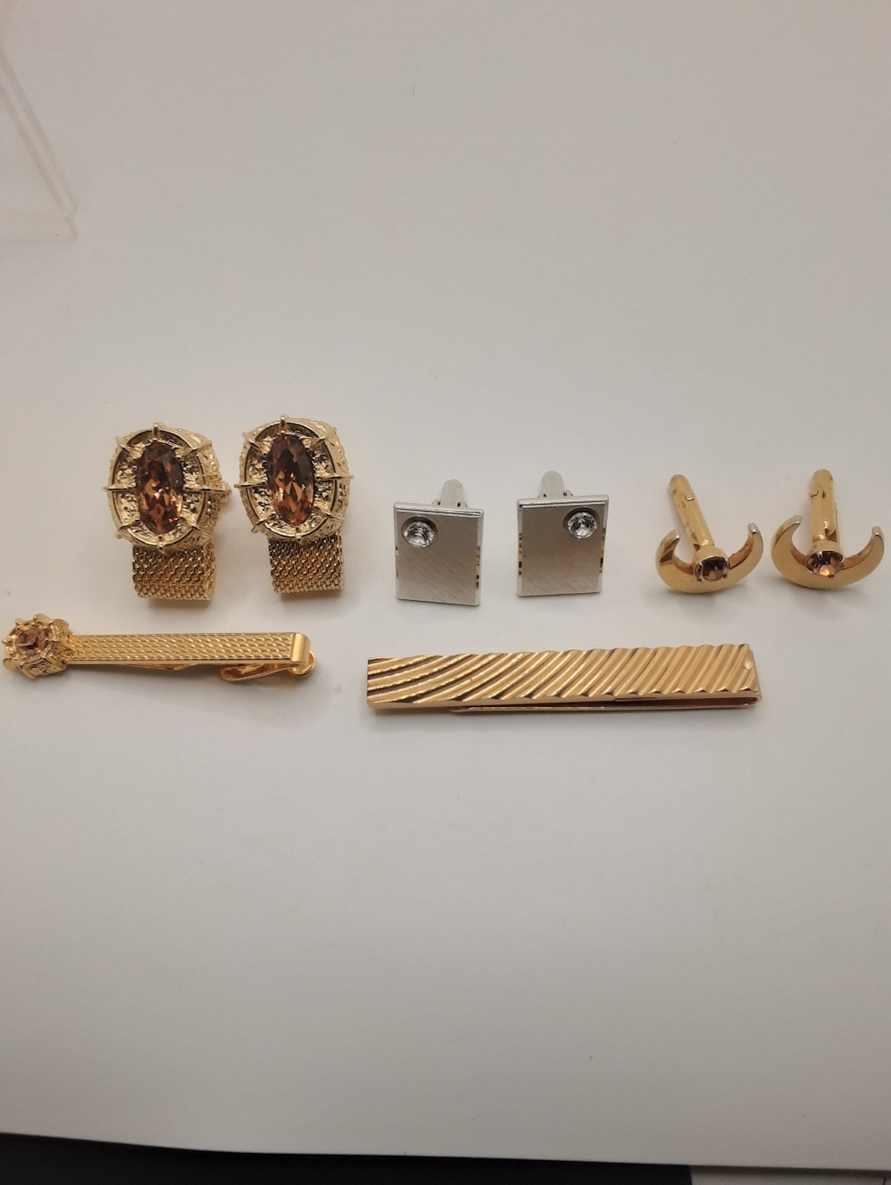 Men's Vintage Swank and Anson Cufflinks and Tie Bars Lot - Picture 16 of 16